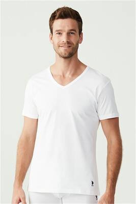 2'li Erkek V Yaka Kısa Kol Atlet - 3