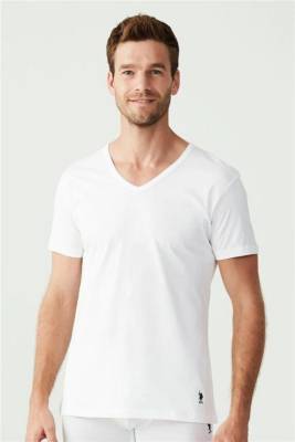 2'li Erkek V Yaka Kısa Kol Atlet - 3