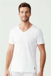 2'li Erkek V Yaka Kısa Kol Atlet - 3