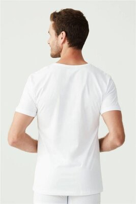 2'li Erkek V Yaka Kısa Kol Atlet - 5