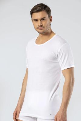 3 Adet %50 modal %50 pamuk Erkek Beyaz Fanila Cacharel 1206  - 2