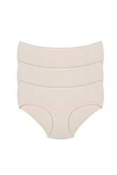 Ren - 3 Adet İz Yapmayan Dikişsiz Lazer Kesim Görünmez Külot, Pamuklu Ağ