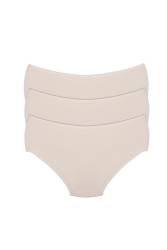 3 Adet İz Yapmayan Dikişsiz Lazer Kesim Görünmez Külot, Pamuklu Ağ - Thumbnail