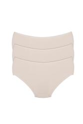 3 Adet İz Yapmayan Dikişsiz Lazer Kesim Görünmez Külot, Pamuklu Ağ - 3