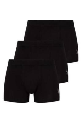 U.S. Polo Assn. - 3 Adet Pamuklu ve Likralı Erkek Boxer (1)
