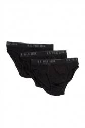 3 Adet Siyah Pamuklu Erkek Slip - Thumbnail