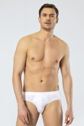 3 Adet Süprem Dokuma Beyaz Klasik Erkek Slip, %50 Modal %50 Pamuk Cacharel 1203