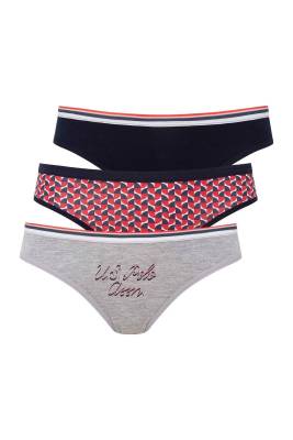 U.S. Polo Assn. - 3 lü Kadın Slip Külot