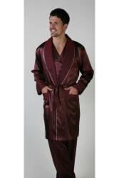 3lü Damat Saten Çeyiz Seti, Saten Robdöşambr ve Pijama Takım Bordo