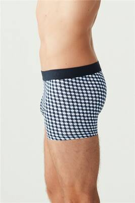 3'lü Erkek Boxer İndigo Lacivert İndigo - 3