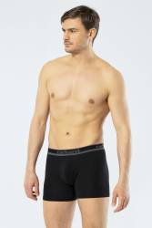 3'lü Erkek Boxer, Uzun Paça Pamuklu Likralı Erkek Boxer - Thumbnail