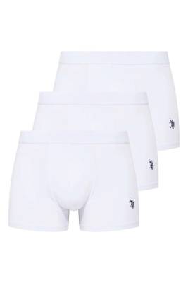 U.S. Polo Assn. - 3'lü Erkek Modal Düz Renkli Boxer, %47 modal %47 pamuk %6 elastan