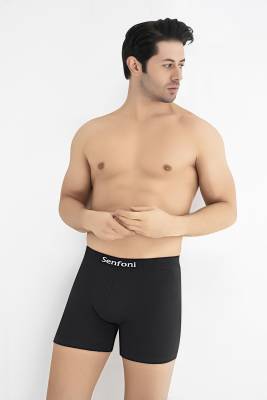 REN - 3'lü Erkek Siyah Uzun Paça Modal Boxer, %45 Modal, %45 Pamuk, %8 Elastan (1)