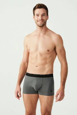 U.S. Polo Assn. - 3'lü Pamuklu ve Likralı Erkek Boxer, , Uspa Yazı Baskılı Likralı Erkek Boxer (1)
