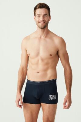 3'lü Pamuklu ve Likralı Erkek Boxer, , Uspa Yazı Baskılı Likralı Erkek Boxer - 7