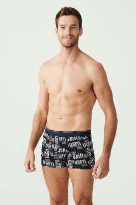 3'lü Pamuklu ve Likralı Erkek Boxer, , Uspa Yazı Baskılı Likralı Erkek Boxer - 6