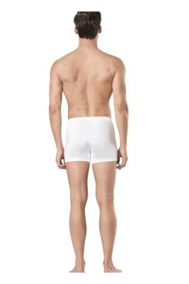 4 Adet %100 Pamuklu Beyaz Erkek Boxer - 3