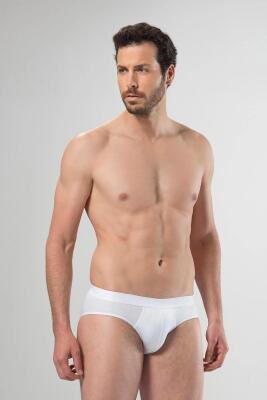 5 Adet Beyaz Erkek Slip, %50 Modal %50 Pamuk Cacharel 1203 - 4