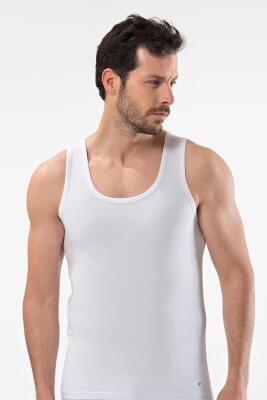  5 Adet Erkek Beyaz Atlet %47Modal %47Pamuk %6 Likra 1401 - 1