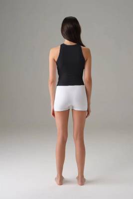 5 Adet Sıfır Kol File Yaka Göbek Hizasında Atlet T-shirt - 3