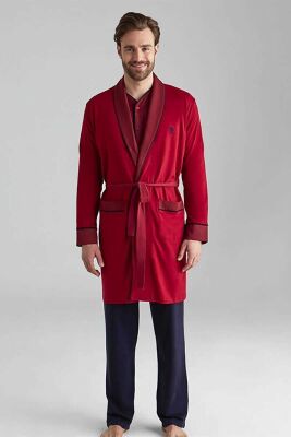 5'li Çeyizlik Erkek Pijama Röbdoşambır Takım - 3