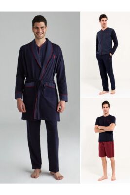 5'li Çeyizlik Erkek Pijama Röbdoşambır Takım - 6
