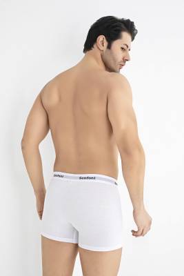 REN - 5'li Erkek Beyaz Uzun Paça Modal Boxer, %45 Modal, %45 Pamuk, %8 Elastan (1)