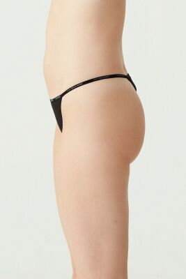 5'li Paket Siyah Beyaz Ten Karışık Renkli Kadın String - 4