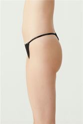 5'li Paket Siyah Beyaz Ten Karışık Renkli Kadın String - 7