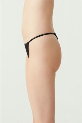 5'li Paket Siyah Beyaz Ten Karışık Renkli Kadın String - 7