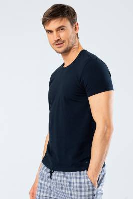 Cacharel - %95 Pamuk %5 Likra Bisiklet Yaka Erkek T-shirt