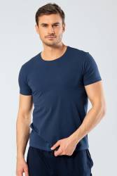 %95 Pamuk %5 Likra Bisiklet Yaka Erkek T-shirt - Thumbnail