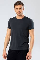 %95 Pamuk %5 Likra Bisiklet Yaka Erkek T-shirt - Thumbnail