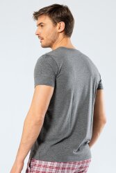 %95 Pamuk %5 Likra Bisiklet Yaka Erkek T-shirt - 10