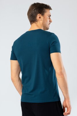 %95 Pamuk %5 Likra Bisiklet Yaka Erkek T-shirt - 18