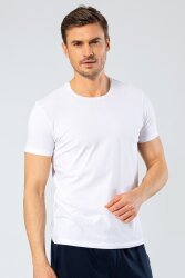 %95 Pamuk %5 Likra Bisiklet Yaka Erkek T-shirt - 16