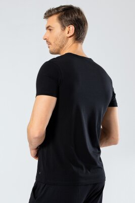 %95 Pamuk %5 Likra Bisiklet Yaka Erkek T-shirt - 23