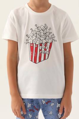 Aile Pijama Takımı, Popcorn Baskılı, %100 Pamuk, (ayrı ayrı fiyatlandırılır) - 4