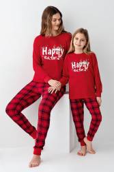 Aile Yılbaşı Pijama Kombin, Kadın Erkek ve Çocuk Pijamalar Ayrı Ayrı Fiyatlandırılır - Thumbnail