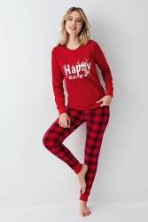 Aile Yılbaşı Pijama Kombin, Kadın Erkek ve Çocuk Pijamalar Ayrı Ayrı Fiyatlandırılır - Thumbnail