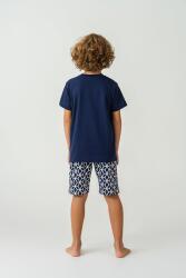 Anne baba çocuk uyumlu aile pijama takımı. %100 pamuk kumaş, yazlık rahat kesim ve modern deniz temalı tasarım - 3