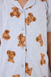 Anne Kız Ayıcık Desenli Pijama Takımı – Anne ve Çocuk Pijamaları Ayrı Ayrı Satılır - 5