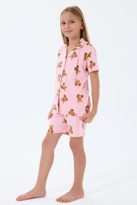 Anne Kız Ayıcık Desenli Pijama Takımı – Anne ve Çocuk Pijamaları Ayrı Ayrı Satılır - 12