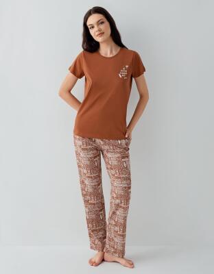 Anne Kız & Baba Oğul Pijama Kombini - Ürünler Ayrı Ayrı Satılır, Kombin İçin Ayrı Ayrı Sırayla Sepete Eklenmelidir-%100 Pamuk - 11