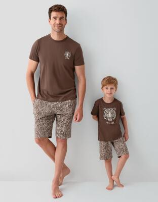 Anne Kız & Baba Oğul Pijama Kombini - Ürünler Ayrı Ayrı Satılır, Kombin İçin Ayrı Ayrı Sırayla Sepete Eklenmelidir-%100 Pamuk - 1