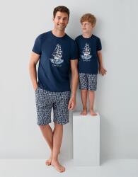 Anne Kız & Baba Oğul T-shirt Şort - Ürünler Ayrı Ayrı Satılır, Kombin İçin Ayrı Ayrı Sırayla Sepete Eklenmelidir-%100 Pamuk KOYU İNDİGO