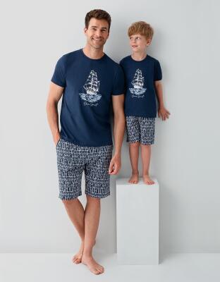 Anne Kız & Baba Oğul T-shirt Şort - Ürünler Ayrı Ayrı Satılır, Kombin İçin Ayrı Ayrı Sırayla Sepete Eklenmelidir-%100 Pamuk - 8