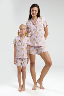 ANNE KIZ ÇOCUK ŞORT TAKIM %100 Pamuk / %100 Cotton - 3
