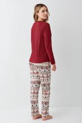 Anne Kız Geyik Temalı Pijama Kombin, Kadın ve Çocuk Pijamalar Ayrı Ayrı Fiyatlandırılır - Thumbnail