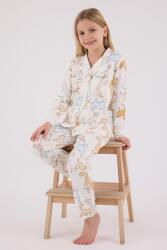 Anne Kız Gömlek Pijama Kombini, Kedili Pijama, Anne ve Çocuk Pijamalar Ayrı Ayrı Fiyatlandırılır - 11